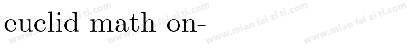 euclid math on字体转换